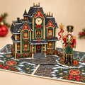 Nutcracker Christmas House Pop-Up Card – 3D Greeting Card & Christmas Gift