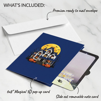 Haunted House Halloween Pop-Up Card – 3D Spooky Greeting Card & Unique Halloween Gift